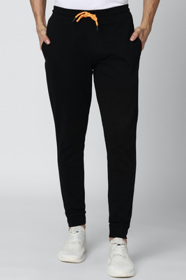 PETER ENGLAND Solid Men Black Track Pants