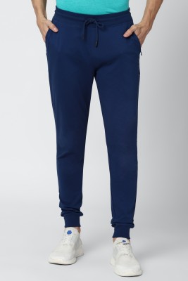 PETER ENGLAND Solid Men Dark Blue Track Pants