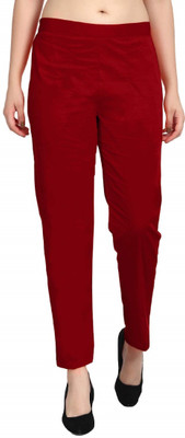 FC First Choice Regular Fit Women Maroon Trousers