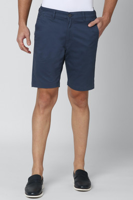 PETER ENGLAND Solid Men Dark Blue Chino Shorts