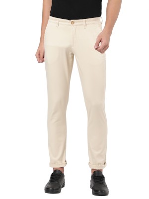 AD by Arvind Regular Fit Men Beige Trousers