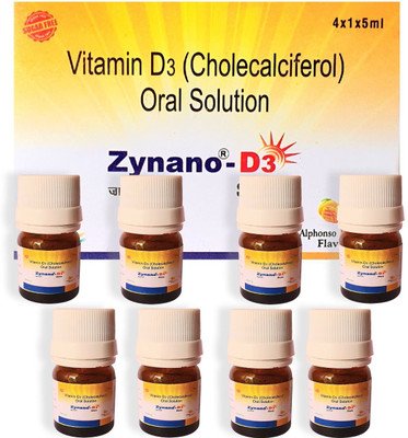 ZYNANO D3 Vitamin D3 Nano Shot(8 x 5 ml)