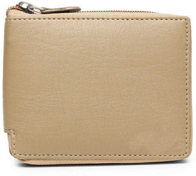 Sonrisa Men Casual Beige Artificial Leather Wallet(5 Card Slots)