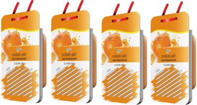 carxen Sweet Orange ( Mint Air ) Hanging, Air Freshener for Cars, Bathroom (Pack of 4) Car Freshener(4 x 50 g)