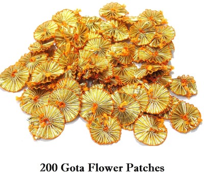 DIARA 200 Pcs Gota Patti Flowers Appliques Patches for Embroidery, Craft Making