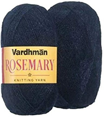 JEFFY Vardhman Rosemary Wool Hand Knitting/Art Craft Soft Yarn, 200 Gram, Navy Blue