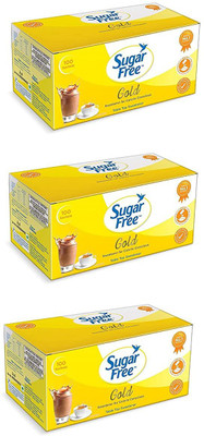 Sugar free Gold 100 Sachets Pack Pack of 3 Sweetener(300 g, Pack of 3)