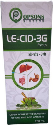 Opsons Biotech LE-CID-3G Liver Tonic with Benefits of Enzyme & Antacid(200 ml)