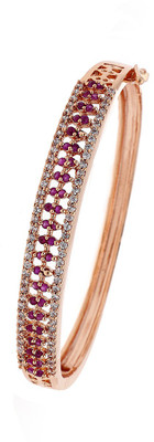 jivaas collection Brass Cubic Zirconia Gold-plated Kada