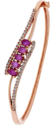 jivaas collection Brass Cubic Zirconia Gold-plated Kada