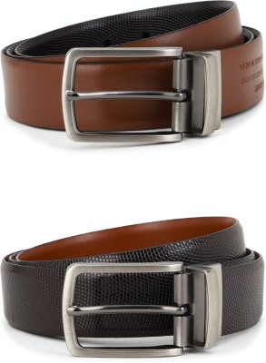 Allen Solly Men Formal Brown Genuine Leather Reversible Belt