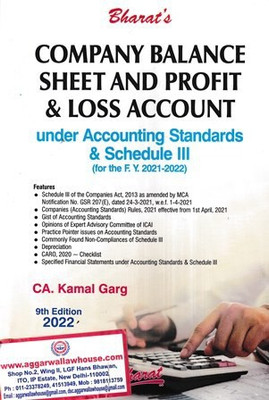 Bharat’s Company Balance Sheet And Profit & Loss Account by KAMAL GARG Edition 2022(Paperback, Bharat Publication)