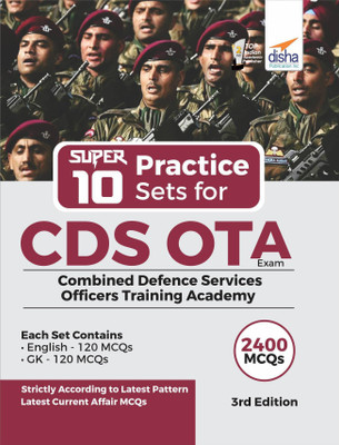 Super 10 Practice Sets for Cds Ota Exam - Combined Defence Services Afficers Training Academy(English, Paperback, unknown)