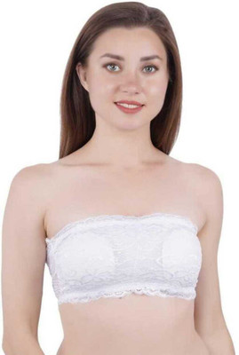 Ronic Collections Women Bralette Lightly Padded Bra(White)