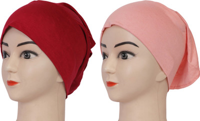 MONATI Solid Skull Cap Cap(Pack of 2)