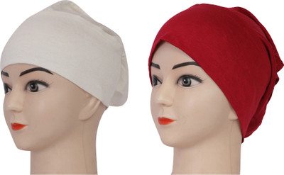 MONATI Solid Skull Cap Cap(Pack of 2)