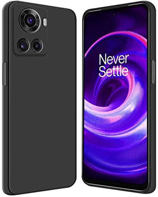 ROYALBASE Back Cover for OnePlus 10R 5G(Black, Camera Bump Protector, Silicon, Pack of: 1)