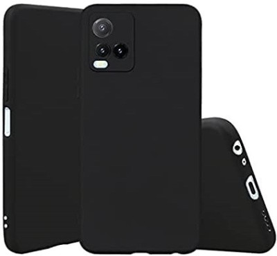 S-Softline Back Cover for Vivo Y33s, inner Soft Microfiber Cloth Cushion Lining pocket-friendly Slim profile(Black, Silicon)