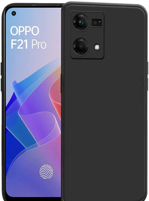 S-Softline Back Cover for Oppo F21 Pro 4G, inner Soft Microfiber Cloth Cushion Lining Scratch Resistant(Black, Silicon)