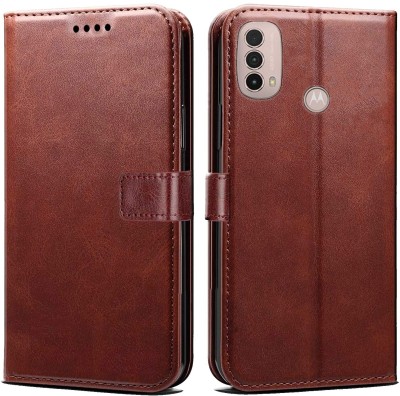 ONCRAVES Flip Cover for Motorola Moto E40 (Brown, Cases with Holder)(Brown, Magnetic Case, Pack of: 1)