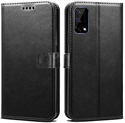 ONCRAVES Flip Cover for Realme Narzo 30 Pro (Black, Cases with Holder)(Black, Dual Protection, Pack of: 1)