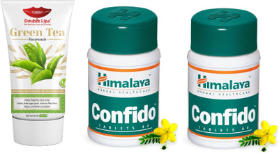 DOUBLE LIPS Confido Tablet good for healthy life Pack of 2 + Face Care Green Tea Face Wash 100 ml New(3 Items in the set) DOUBLE LIPS Confido Tablet good for healthy life Pack of 2 + Face Care Green Tea Face Wash 100 ml New(3 Items in the set)