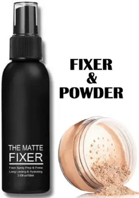 Aylily Oil Control Loose Powder Lasting Makeup Create A Flawless Finish, Oil, Minimizes Pores And Fine Lines With Makeup Fixer(2 Items in the set)