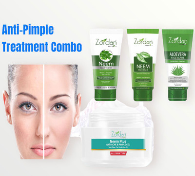 ZORDAN Herbal Anti Acne and Pimple Combo Set of 4 (290g)(4 Items in the set)