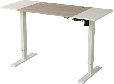 SYGA Height Adjustable Table Desk Standing Smart Electric Desk(Oak White 140 X 60 cm) Solid Wood Computer Desk