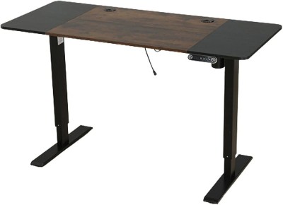 SYGA Height Adjustable Table Desk Standing Smart Electric Desk(Skin Black 140 X 60cm) Solid Wood Computer Desk(Straight, Finish Color - Skin Black, DIY(Do-It-Yourself))