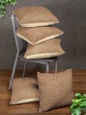 ROMEE Jute Cushions Cover(Pack of 5, 40 cm*40 cm, Beige)