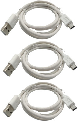 BIGGEAR Micro USB Cable 2 A 1.2 m 3Pcs USB 2.0 A to Mini 5 pin B Cable for External HDDS/Card Readers(Compatible with hdd, camera, card reader, White2, Pack of: 3)