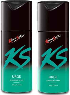 Kamasutra URGE ,150 ML EACH,pack of 2. Body Spray  -  For Men & Women(300 ml, Pack of 2)