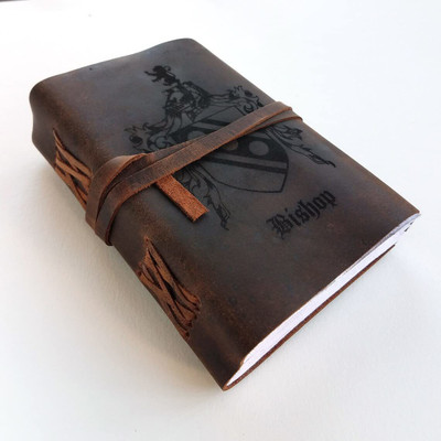 DI-KRAFT Leather Cover Handmade Unruled Paper Diary Journal Office Planner Writing A5 Diary Unruled 100 Pages(Brown 11)