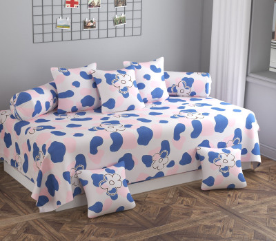 Apala Polycotton Abstract Diwan Set(Blue)