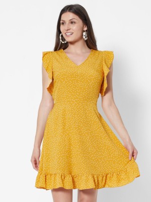 Urbanic Women A-line Yellow Dress