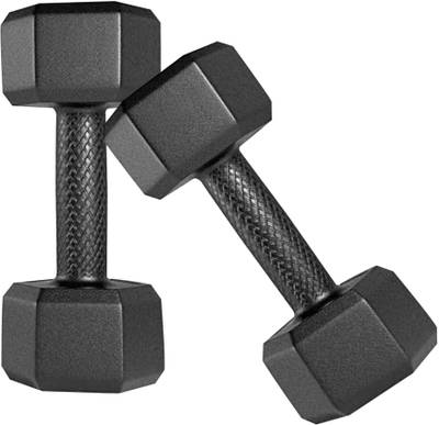 Adrenex by Flipkart 2 Kg x 2 PVC Hexa Dumbbell Set Fixed Weight Dumbbell