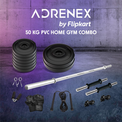 Adrenex 50 Kg PVC 50 KG COMBO 9-WB Home Gym Combo