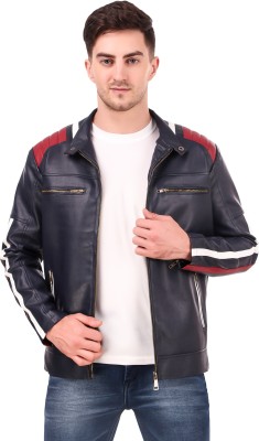 Leather Retail Full Sleeve Colorblock Men Jacket