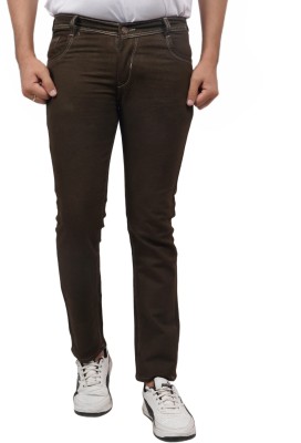 Aarzu Style Slim Men Brown Jeans