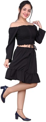 Espan hub Girls Party(Festive) Top Skirt(black)