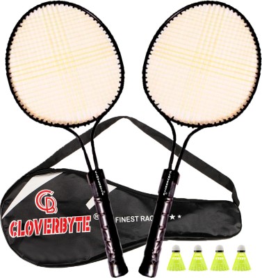 CLOVERBYTE Baby Phantom Racket 2 Piece Junior Badminton With 4 Shuttles And Cover Badminton Kit