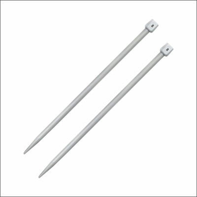 Jyoti Knitting Pin - Aluminium (2 Pairs of Flat Knob Pins of 14 Inches / 35cm of Size 8) Knitting Pin(Pack of 4)