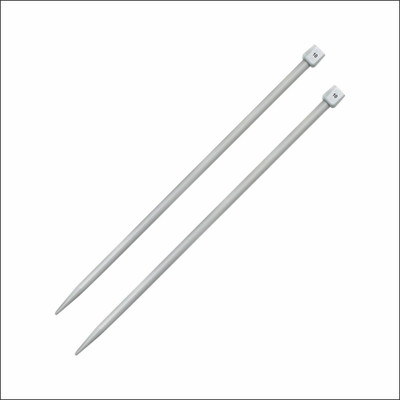 Jyoti Knitting Pin - Aluminium (2 Pairs of Flat Knob Pins of 10 Inches / 25cm of Size 10) Knitting Pin(Pack of 4)