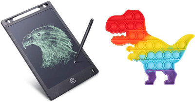 NITYA ENTERPRISE LCD Writing Pad 8.5 Inch Digital Slate and Dinosaur Toys pop it(Multicolor)