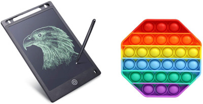 PRAYOSHA ENTERPRISE LCD Writing Pad 8.5 Inch Digital Slate and Hexa Toys pop it(Multicolor)