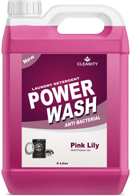 cleanity Liquid Detergent for front and top load washing machine (5ltr) Lily Liquid Detergent(5 L)