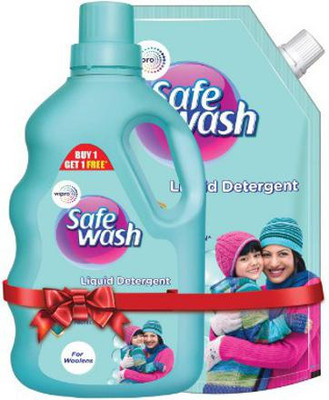 Wipro Liquid Detergent for Woollens, Shrink and Germ 2L, Pack of 1 + 1 Fresh Liquid Detergent(2 x 1 kg)