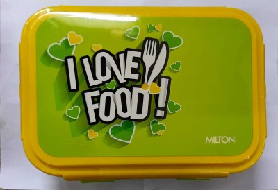 MILTON fun treat tiffin GREEN plastic NEW 2 Containers Lunch Box(700 ml)