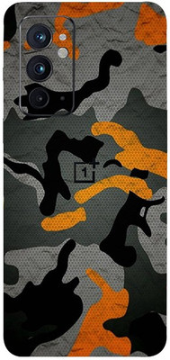 AsSkin OnePlus 9RT 5G, one plus 9rt 5g Mobile Skin(Ultra Super Military Orange Camoflage Fiber With High Matte Finish.)